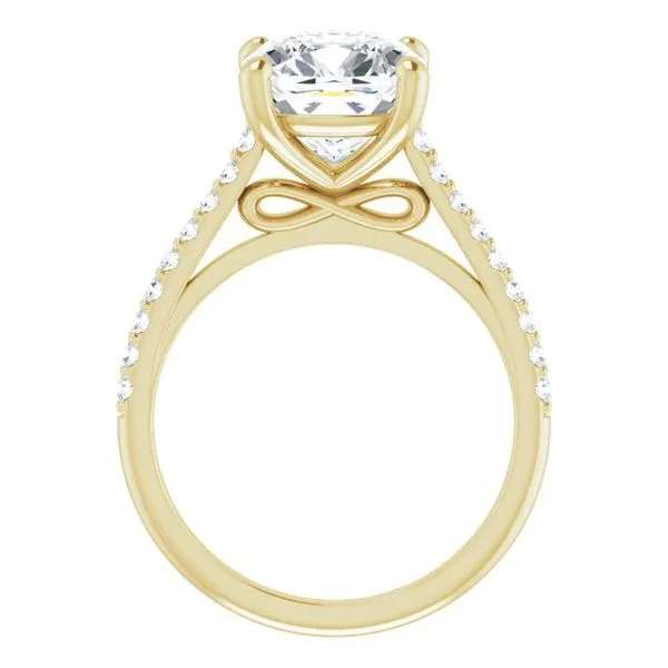 Accented Infinity-Inspired Engagement Ring Image 2 Hudson Valley Goldsmith New Paltz, NY