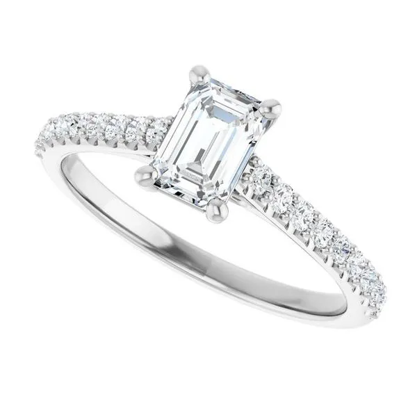 Accented Infinity-Inspired Engagement Ring Image 5 J. Thomas Jewelers Rochester Hills, MI