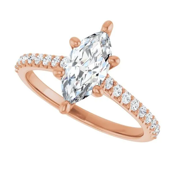 Accented Infinity-Inspired Engagement Ring Image 5 Michael Szwed Jewelers Longmeadow, MA