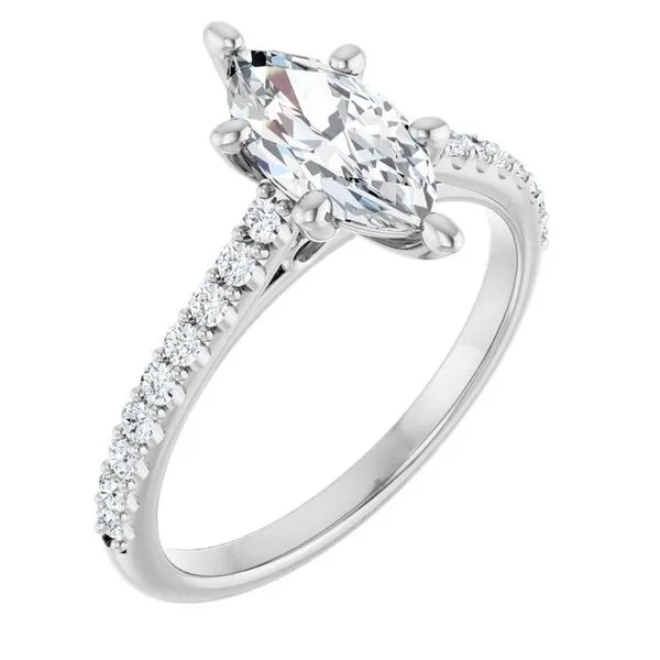 Accented Infinity-Inspired Engagement Ring Raleigh Diamond Fine Jewelry Raleigh, NC