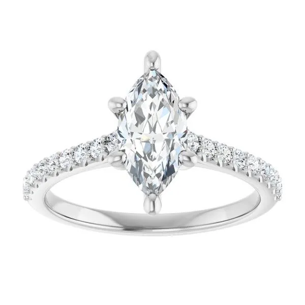 Accented Infinity-Inspired Engagement Ring Image 3 The Jewelry Source El Segundo, CA