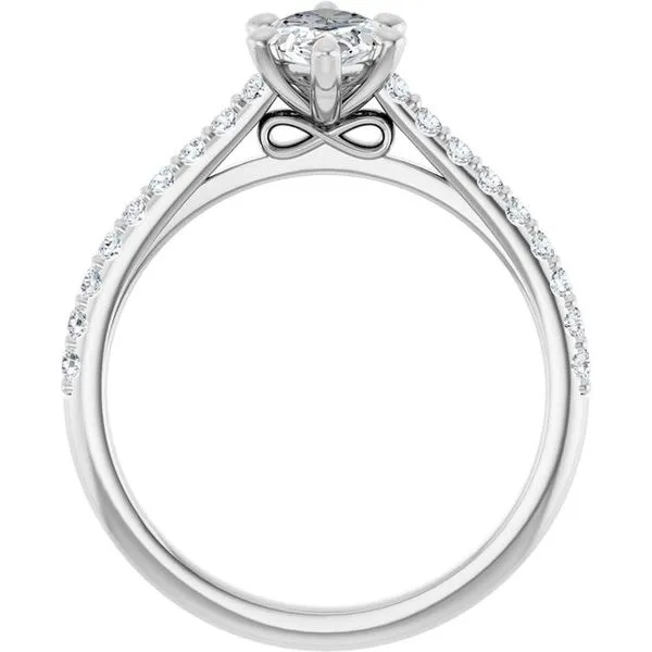 Accented Infinity-Inspired Engagement Ring Image 2 Raleigh Diamond Fine Jewelry Raleigh, NC