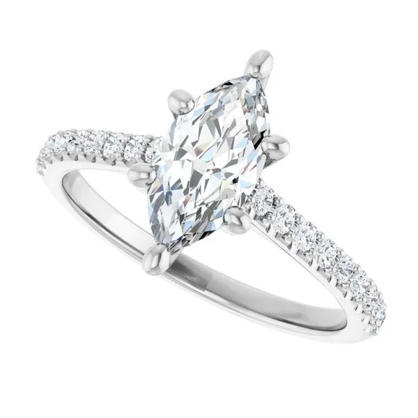Accented Infinity-Inspired Engagement Ring Image 5 Arezzo Jewelers Elmwood Park, IL