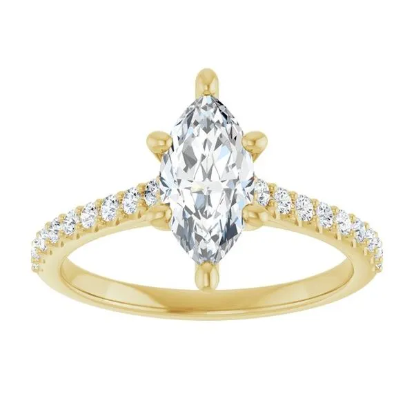 Accented Infinity-Inspired Engagement Ring Image 3 Paul James Jewelers Angels Camp, CA