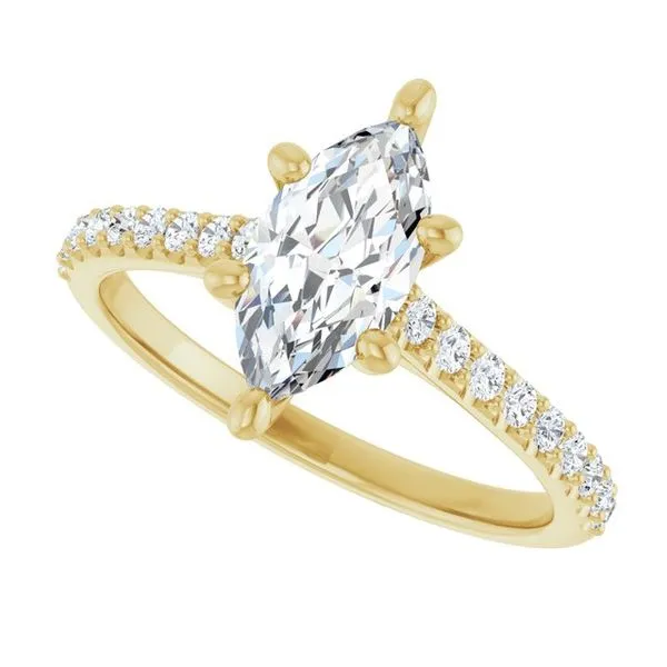 Accented Infinity-Inspired Engagement Ring Image 5 Don's Jewelry & Design Washington, IA