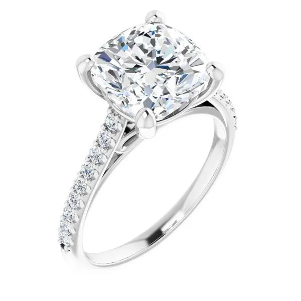 Accented Infinity-Inspired Engagement Ring Hudson Valley Goldsmith New Paltz, NY