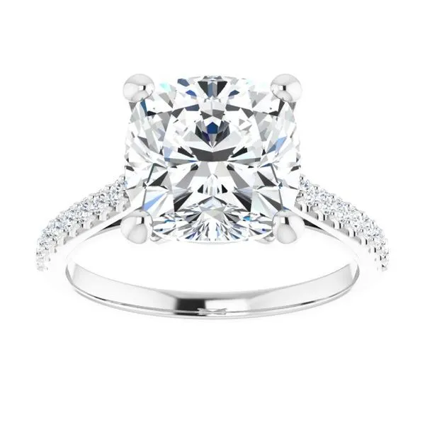 Accented Infinity-Inspired Engagement Ring Image 3 J. Thomas Jewelers Rochester Hills, MI
