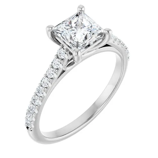 Accented Infinity-Inspired Engagement Ring Don's Jewelry & Design Washington, IA