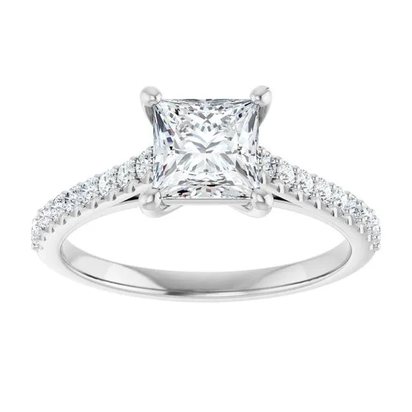 Accented Infinity-Inspired Engagement Ring Image 3 Don's Jewelry & Design Washington, IA