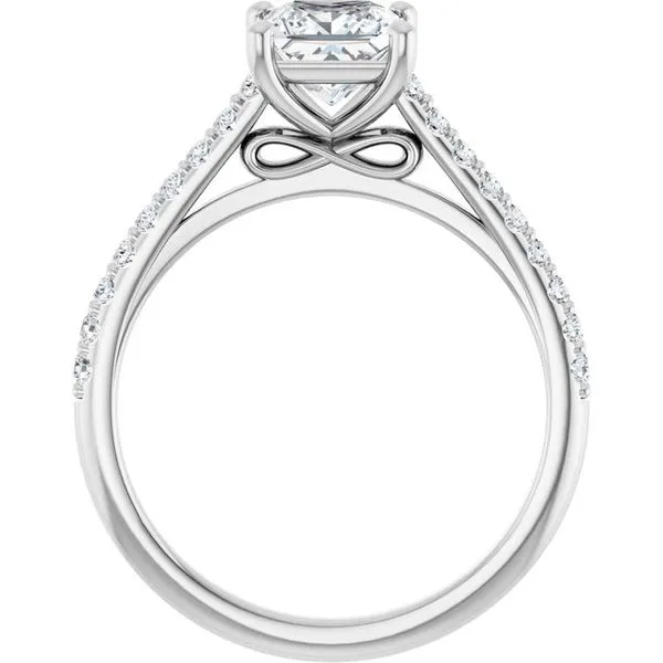 Accented Infinity-Inspired Engagement Ring Image 2 J. Thomas Jewelers Rochester Hills, MI