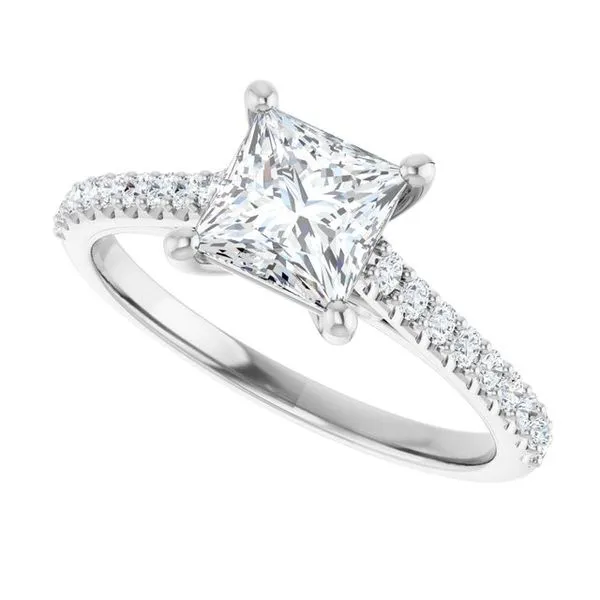 Accented Infinity-Inspired Engagement Ring Image 5 Raleigh Diamond Fine Jewelry Raleigh, NC