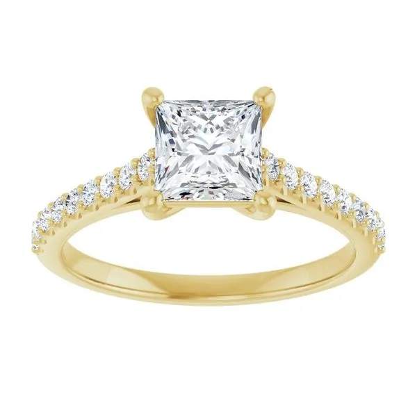 Accented Infinity-Inspired Engagement Ring Image 3 J. Thomas Jewelers Rochester Hills, MI