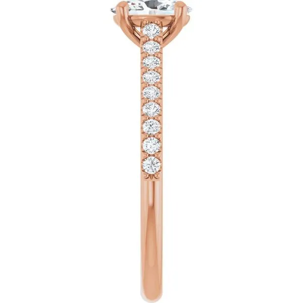 Accented Infinity-Inspired Engagement Ring Image 4 Hudson Valley Goldsmith New Paltz, NY