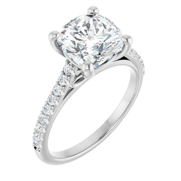 Accented Infinity-Inspired Engagement Ring JF Jones Jewelers Rochester, NY