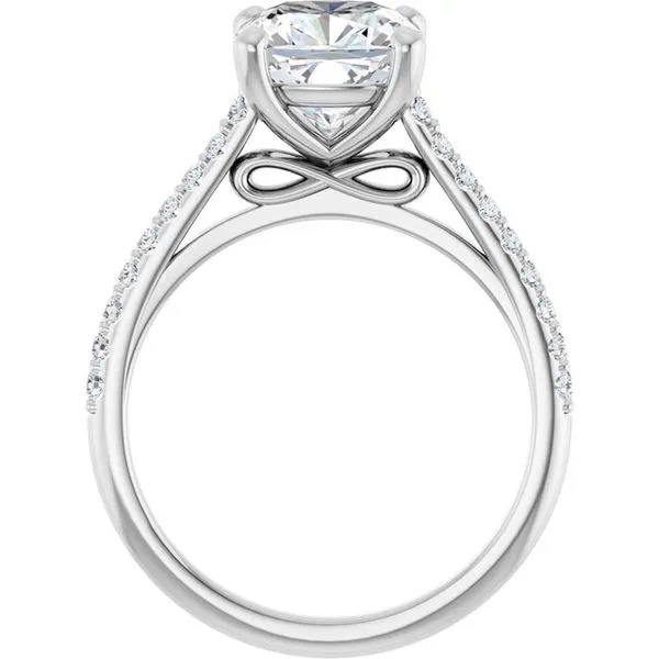 Accented Infinity-Inspired Engagement Ring Image 2 Austin's Fine Diamonds & Jewelry Lyndhurst, NJ