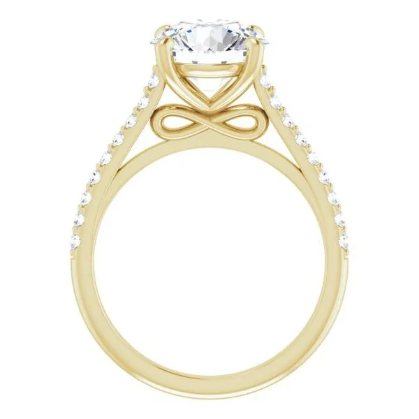 Accented Infinity-Inspired Engagement Ring Image 2 Paul James Jewelers Angels Camp, CA