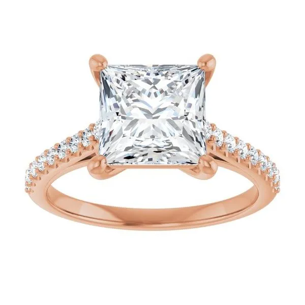 Accented Infinity-Inspired Engagement Ring Image 3 J. Thomas Jewelers Rochester Hills, MI