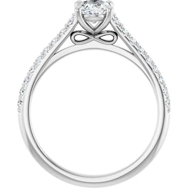 Accented Infinity-Inspired Engagement Ring Image 2 Morin Jewelers Southbridge, MA