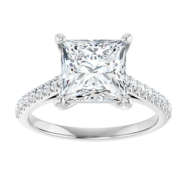 Accented Infinity-Inspired Engagement Ring Image 3 Vulcan's Forge LLC KANSAS CITY, MO