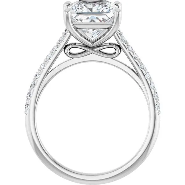 Accented Infinity-Inspired Engagement Ring Image 2 Don's Jewelry & Design Washington, IA