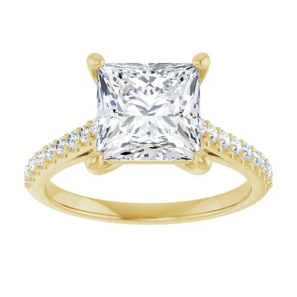 Accented Infinity-Inspired Engagement Ring Image 3 J. Thomas Jewelers Rochester Hills, MI