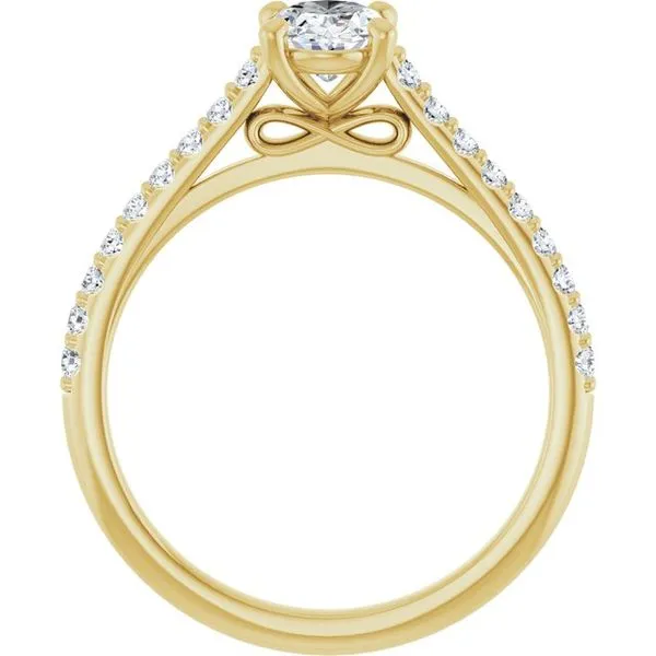 Accented Infinity-Inspired Engagement Ring Image 2 Don's Jewelry & Design Washington, IA