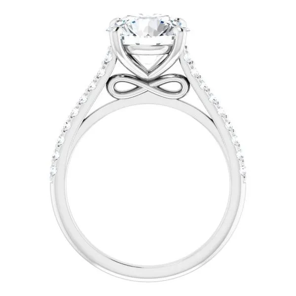 Accented Infinity-Inspired Engagement Ring Image 2 Jimmy Smith Jewelers Decatur, AL