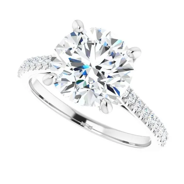 Accented Infinity-Inspired Engagement Ring Image 5 J. Thomas Jewelers Rochester Hills, MI