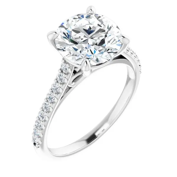 Accented Infinity-Inspired Engagement Ring Clater Jewelers Louisville, KY