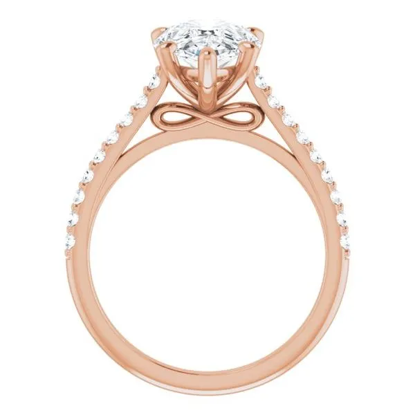 Accented Infinity-Inspired Engagement Ring Image 2 Don's Jewelry & Design Washington, IA