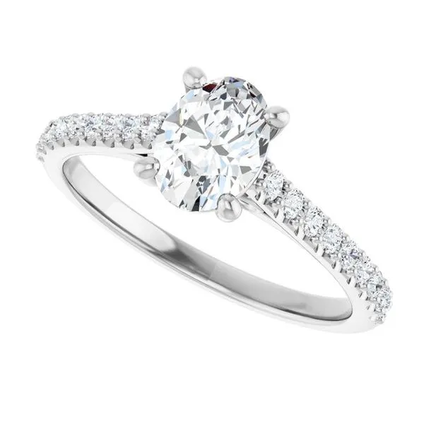 Accented Infinity-Inspired Engagement Ring Image 5 Austin's Fine Diamonds & Jewelry Lyndhurst, NJ