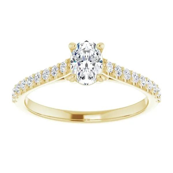 Accented Infinity-Inspired Engagement Ring Image 3 J. Thomas Jewelers Rochester Hills, MI