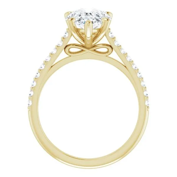 Accented Infinity-Inspired Engagement Ring Image 2 Michael Szwed Jewelers Longmeadow, MA