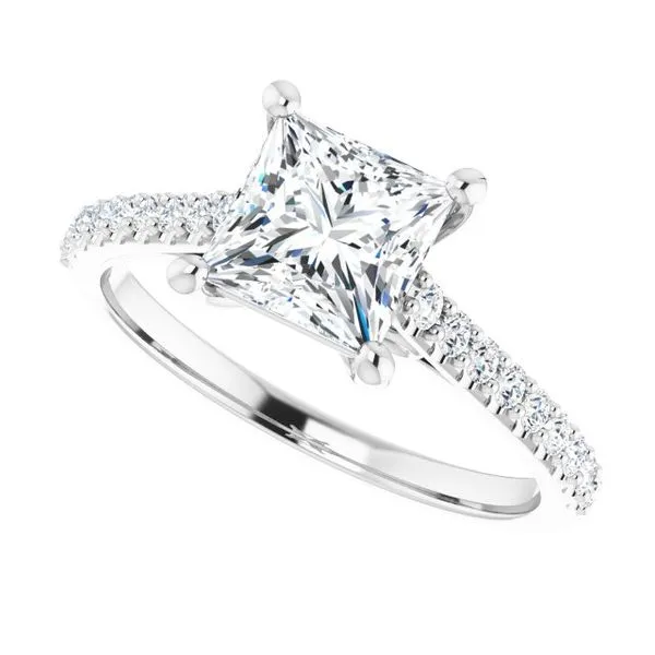 Accented Infinity-Inspired Engagement Ring Image 5 J. Thomas Jewelers Rochester Hills, MI