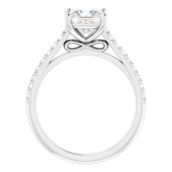 Accented Infinity-Inspired Engagement Ring Image 2 Don's Jewelry & Design Washington, IA