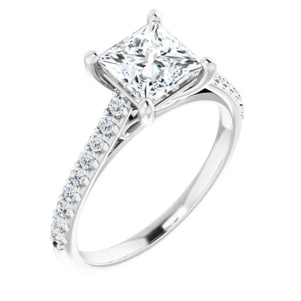 Accented Infinity-Inspired Engagement Ring JF Jones Jewelers Rochester, NY
