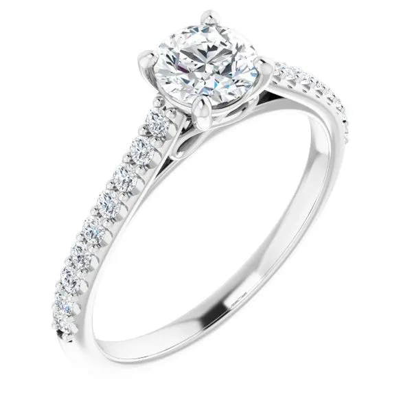 Accented Infinity-Inspired Engagement Ring J. Thomas Jewelers Rochester Hills, MI