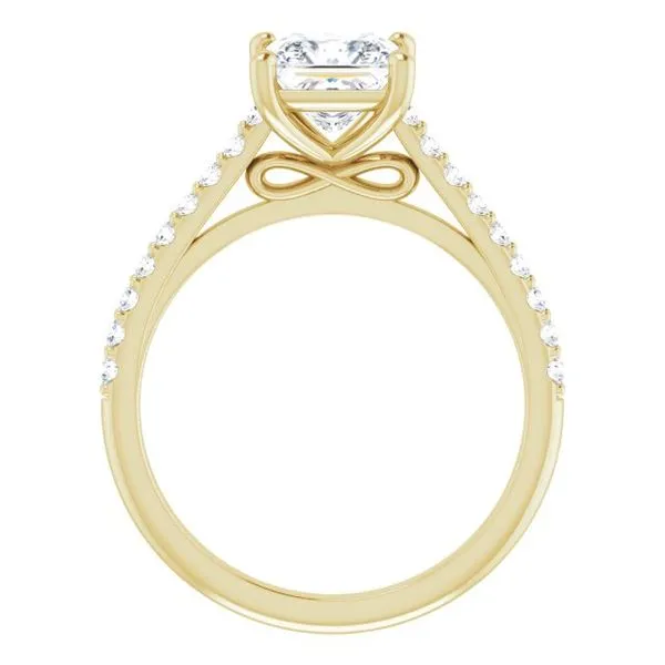 Accented Infinity-Inspired Engagement Ring Image 2 Hudson Valley Goldsmith New Paltz, NY