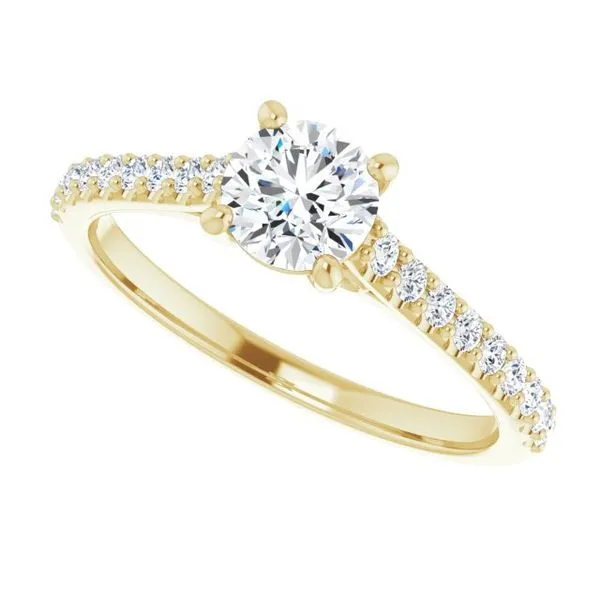 Accented Infinity-Inspired Engagement Ring Image 5 Vulcan's Forge LLC KANSAS CITY, MO