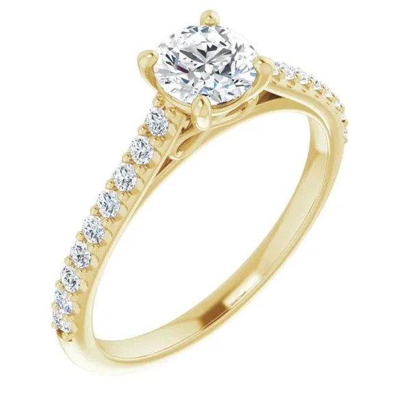 Accented Infinity-Inspired Engagement Ring JF Jones Jewelers Rochester, NY