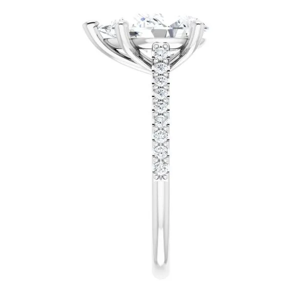 Accented Infinity-Inspired Engagement Ring Image 4 Hudson Valley Goldsmith New Paltz, NY