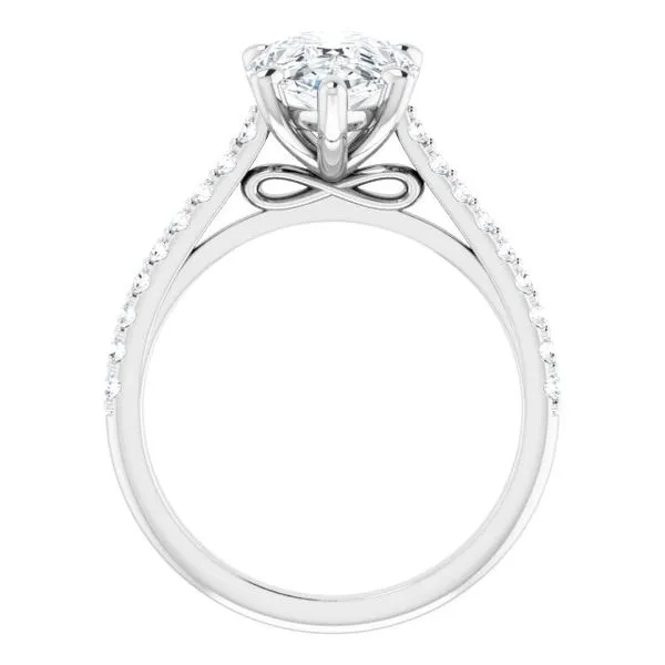 Accented Infinity-Inspired Engagement Ring Image 2 Don's Jewelry & Design Washington, IA