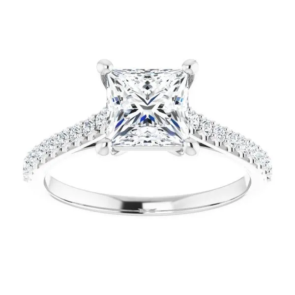 Accented Infinity-Inspired Engagement Ring Image 3 Mark Jewellers La Crosse, WI