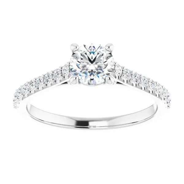 Accented Infinity-Inspired Engagement Ring Image 3 J. West Jewelers Round Rock, TX