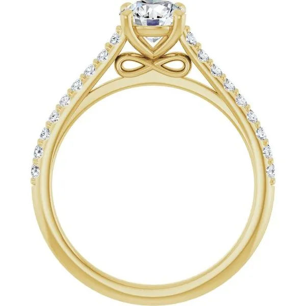 Accented Infinity-Inspired Engagement Ring Image 2 JF Jones Jewelers Rochester, NY