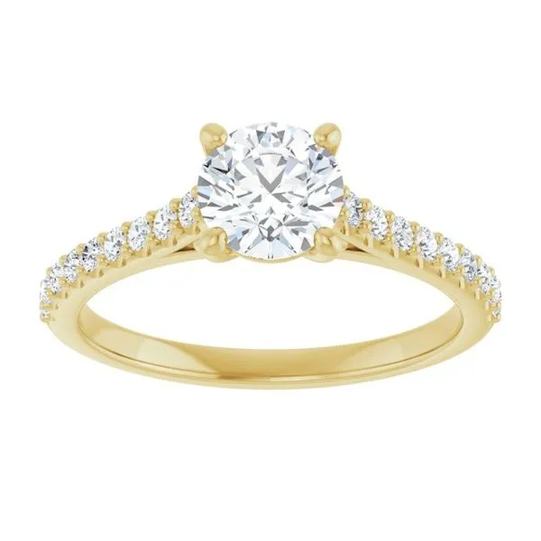 Accented Infinity-Inspired Engagement Ring Image 3 J. Thomas Jewelers Rochester Hills, MI