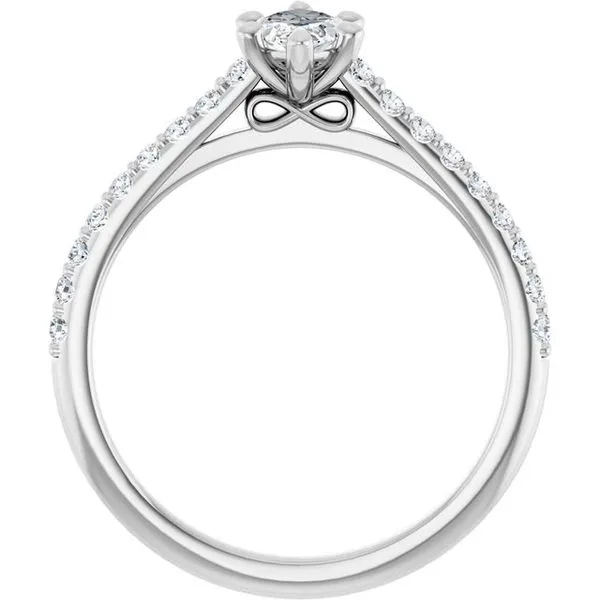 Accented Infinity-Inspired Engagement Ring Image 2 J. Thomas Jewelers Rochester Hills, MI