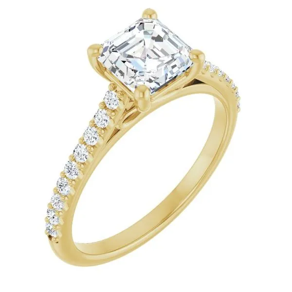 Accented Infinity-Inspired Engagement Ring JF Jones Jewelers Rochester, NY