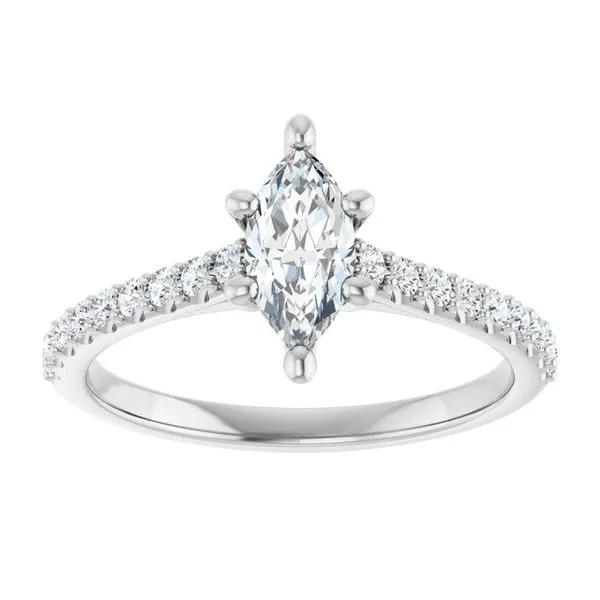 Accented Infinity-Inspired Engagement Ring Image 3 J. Thomas Jewelers Rochester Hills, MI