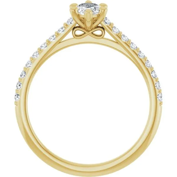 Accented Infinity-Inspired Engagement Ring Image 2 The Jewelry Source El Segundo, CA